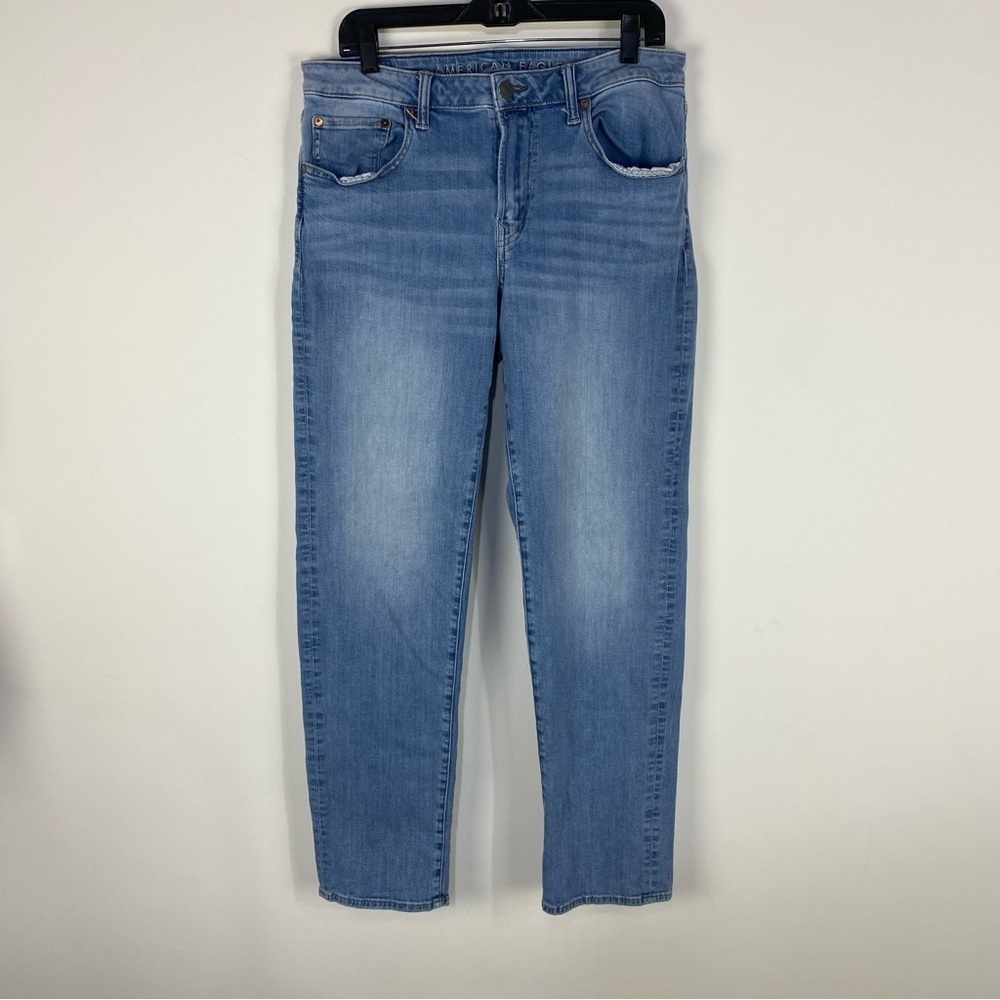 American Eagle Mens Original Straight Light Wash Denim Jeans